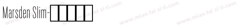 Marsden Slim字体转换